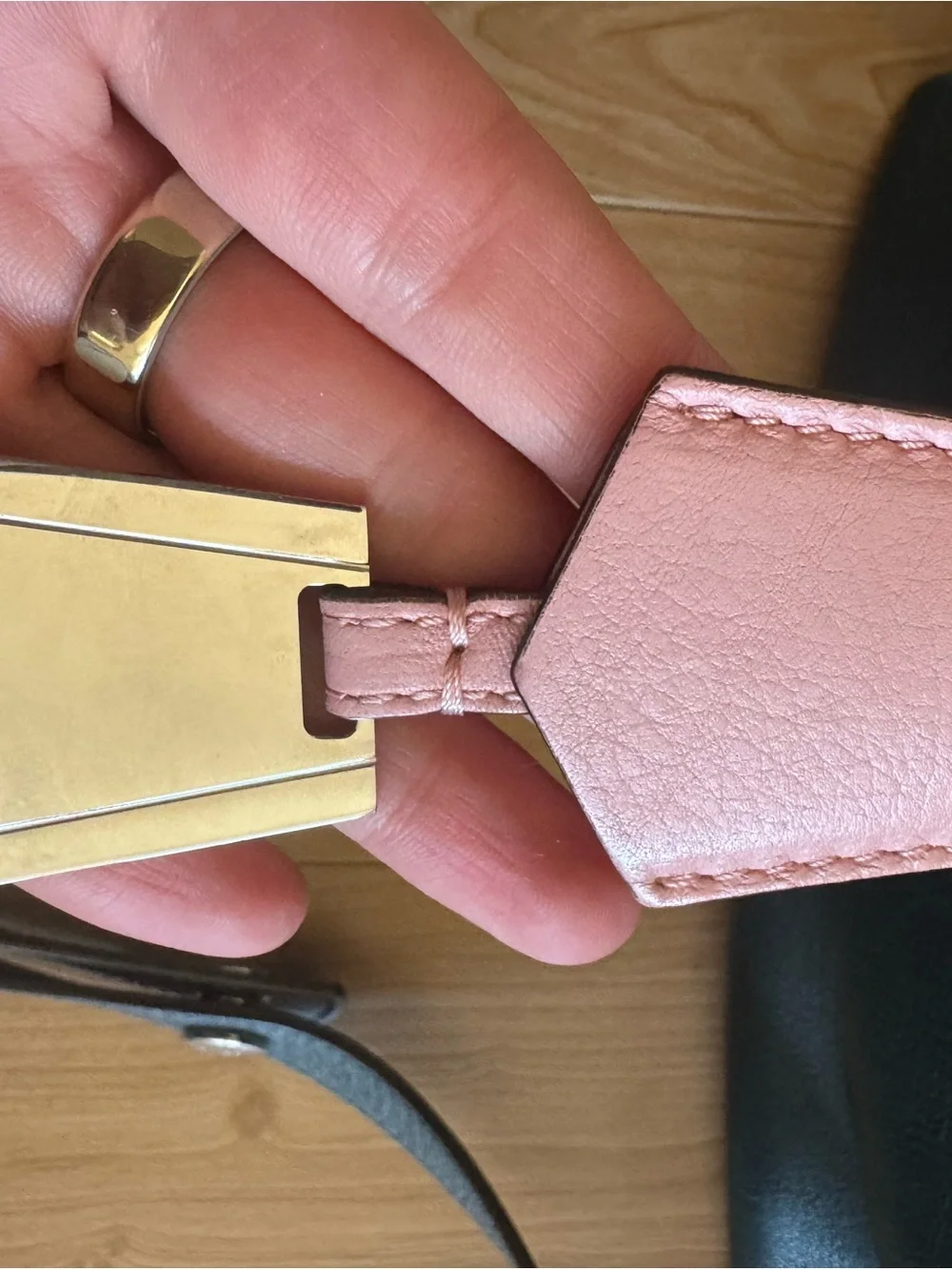 Fendi By The Way Satchel in Small, Dark Green Leather Crossbody with Pink Tag